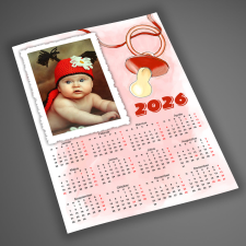 NagyAjándék Fényképes kislányos naptár, A4 egyedi ajándék