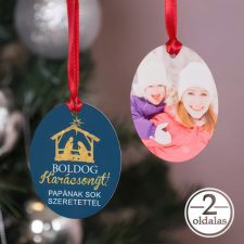 NagyAjándék Fényképes ovális karácsonyfadísz karácsonyfadísz