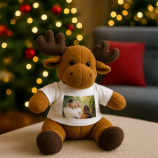 NagyAjándék Fényképes plüss rénszarvas egyedi ajándék