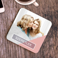 NagyAjándék Fényképes poháralátét felirattal egyedi ajándék