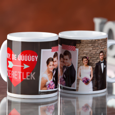 NagyAjándék Fényképes valentin bögre egyedi ajándék