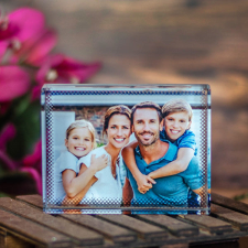 NagyAjándék Fotókristály 8x6cm, fekvő egyedi ajándék