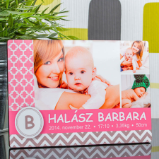 NagyAjándék Megérkeztem fotópanel - rózsaszín egyedi ajándék