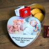 NagyAjándék Szív alakú fényképes fémdoboz