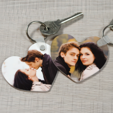 NagyAjándék Szív alakú fényképes kulcstartó kulcstartó