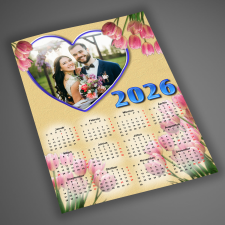 NagyAjándék Szívecskés falinaptár, A4 egyedi ajándék