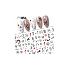 Nagyker 2. Körömmatrica - F1084 Love Valentin körömdíszítő
