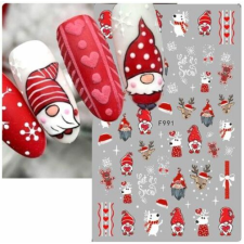 Nagyker 2. Körömmatrica - F991 karácsony körömdíszítő