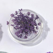 Nagyker 2. Szárított virág kis tégelyes - sötétlila körömdíszítő