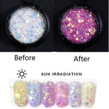 Nagyker 2. UV színváltó glitter #6 körömdíszítő