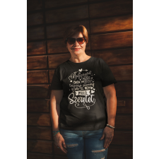  Nagymama ezernyi puszi fekete póló ajándéktárgy