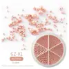 Nail-Art Körömdíszek tárcsában - szórógyöngy GZ-02 rose gold
