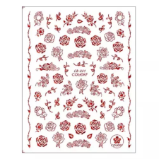 Nail-Art Körömmatrica - CB-201 Rózsa körömdíszítő