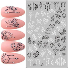 Nail-Art Körömmatrica - F566 inda körömdíszítő