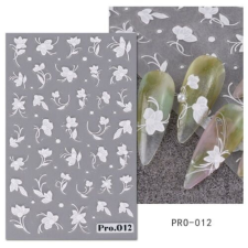 Nail-Art Körömmatrica - Pro.012 virág körömdíszítő