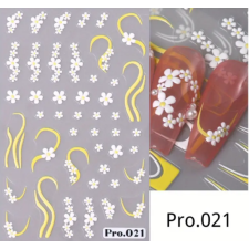 Nail-Art Körömmatrica - Pro.021 virág körömdíszítő