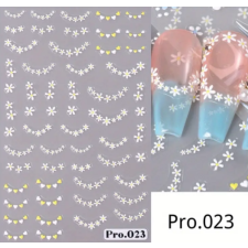 Nail-Art Körömmatrica - Pro.023 virág körömdíszítő