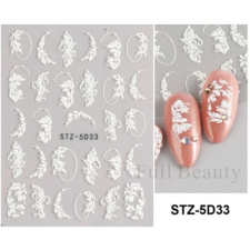 Nail-Art Körömmatrica - STZ-5D33 virág körömdíszítő