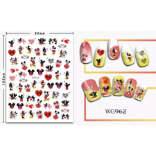 Nail-Art Körömmatrica - WG962 Mickey Love körömdíszítő