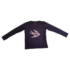  Name It sötétkék fecske mintás lány hosszú ujjú felső (méret: 134/140)