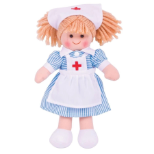 Nancy nővér szövetbaba - Bigjigs Toys baba