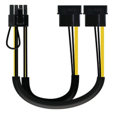 NANOCABLE Tápkábel Molex NANOCABLE 10.19.1201 PCI-e (20 cm) kábel és adapter