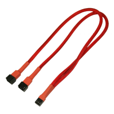  Nanoxia 3-Pin Y-adapterkábel 30 cm piros modding