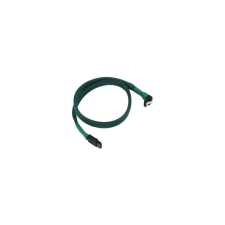 Nanoxia Kabel Nanoxia SATA 6Gb/s Kabel abgewinkelt 45 cm, grün (NXS6G4G) kábel és adapter