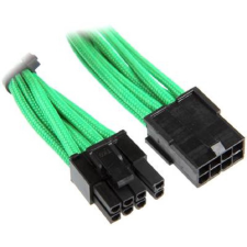 Nanoxia PCIe 6+2Pin Hosszabbító kábel - Fekete/Zöld (30cm) kábel és adapter
