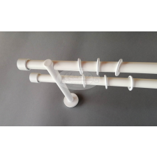 Nantes fehér színű 2 rudas fém karnis szett - 19 mm (csöndesgyűrűs) karnis, függönyrúd