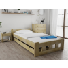 Naomi magasított ágy 90x200 cm, fenyőfa Matrac: Economy 10 cm matraccal, Rostély: Deszkás ágyráccsal