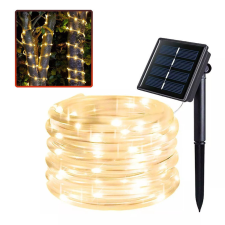 Napelemes dekor fényfüzér 10m, melegfehér HOP1001269 kültéri izzósor