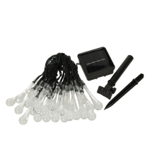  Napelemes jégcsap kerti lámpák 6,5m 30LED meleg fehér kültéri világítás