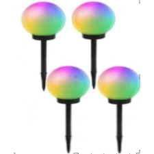  Napelemes kerti RGB gömb 4x, 10 cm kültéri világítás