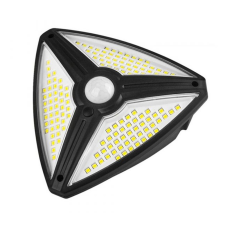  Napelemes kültéri mozgásérzékelő lámpa - 138 LED, 3 fényerő / háromszög (SH-1219A) kültéri világítás