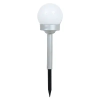  Napelemes lámpa - műanyag gömb 10 cm, 1 LED fehér 41057