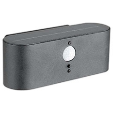  Napelemes oldalfali lámpa, PIR mozgásérzékelős szenzorral (fekete) 0.8W, meleg fehér kültéri világítás