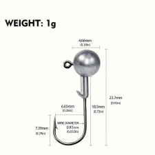 NapiKütyü 10 darab Jig Head Hook, Befogott ólomfejű horog horog
