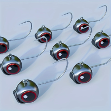 NapiKütyü 5db Big Eyes Weedless Jig Head Horgok, Ólomfejjel, Súlyozott Horoggal horog