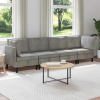  Nappali bútor szett párnával 4 pcs Világosszürke Bársony