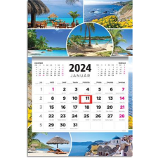  Naptár, speditőr, három hónapos , egy tömbős, TOPTIMER, "Beach" naptár, kalendárium