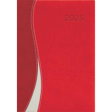  Naptár, tervező, A5, heti, DAYLINER "Dubai", piros-piros határidőnapló