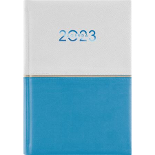  Naptár, tervező, A5, napi, DAYLINER "Contrast", fehér-világoskék határidőnapló