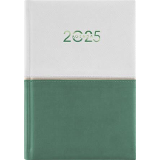  Naptár, tervező, A5, napi, DAYLINER "Contrast", fehér-zöld határidőnapló
