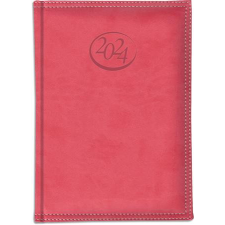  Naptár, tervező, A5, napi, TOPTIMER, "Ace", korallpiros naptár, kalendárium