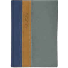  Naptár, tervező, B5, heti, TOPTIMER "Fashion", kék-okker-szürke naptár, kalendárium