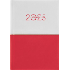  Naptár, tervező, B6, heti, DAYLINER "Contrast", fehér-piros