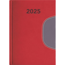  Naptár, tervező, B6, heti, DAYLINER "Memphis", piros-szürke naptár, kalendárium