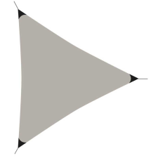 Napvitorla - 3,6x3,6x3,6m - Világosszürke - Háromszög alakú kerti bútor