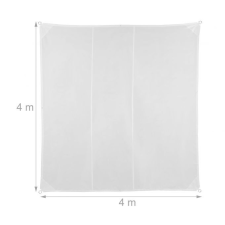 Napvitorla árnyékoló négyzet alakú, fehér 400x400 cm 10026354_400400 kerti bútor